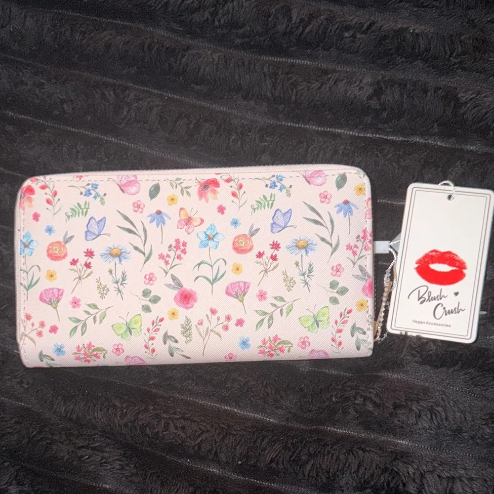 Blush Crush Floral Women's Wallet - Pink and Floral long wallet